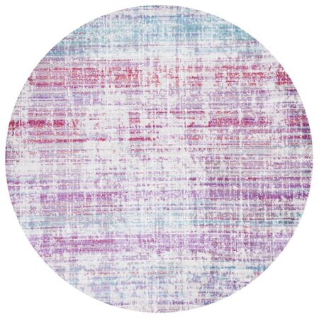 Safavieh Skyler Power Loomed Round Rug; Silver & Purple - 6 ft. 7 in. x 6 ft. 7 in. SKY183V-6R